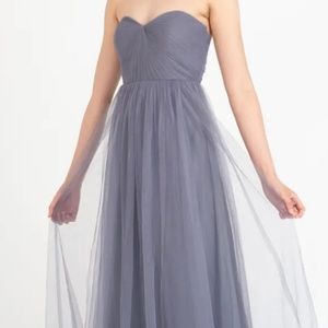 Shadow grey Jenny Yoo “Annabelle” convertible tulle column dress